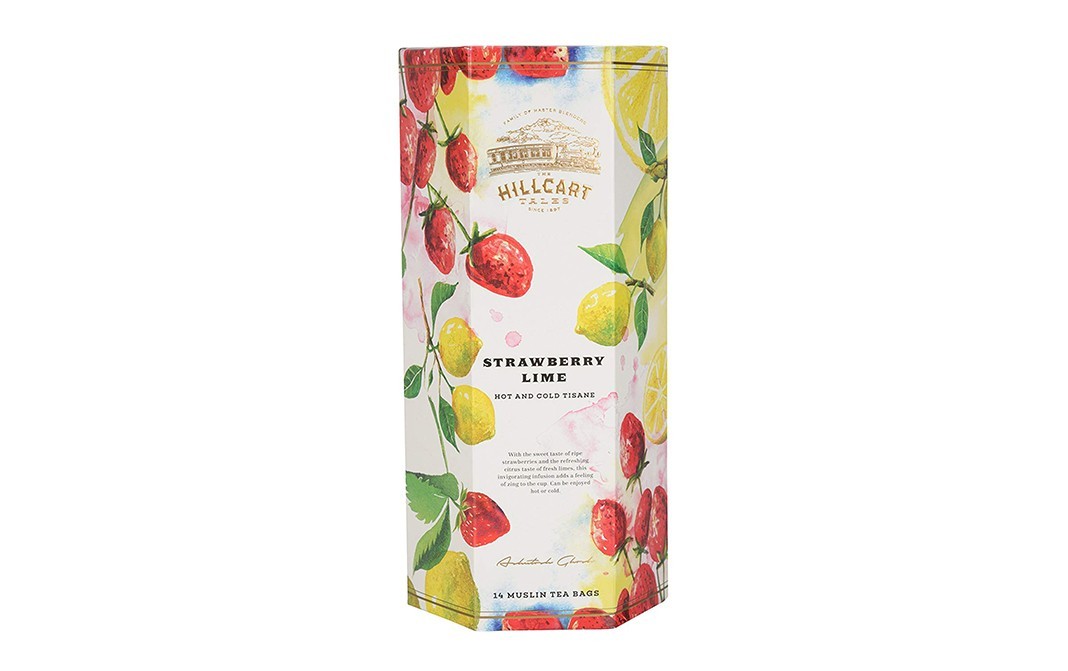 The Hillcart Tales Strawberry Lime Hot And Cold Tisane   Box  14 pcs